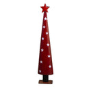 Albero metallo con stelle bianche rosso cm 18x10xh93,5-1