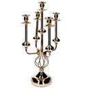 Portacandele Candelabro in Metallo oro cm 26x26xh51-2