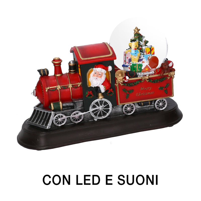 Trenino con Led in Resina con musica cm 24x8,5xh17-2