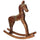Cheval à bascule décoratif en bois recouvert de métal doré cm 40x11xh46