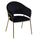 Chaise rembourrée 61x61xh82 cm en tissu velours Rotterdam noir