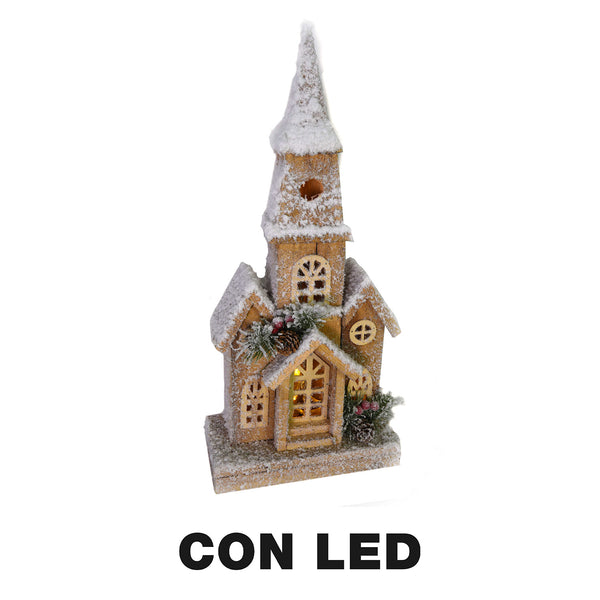 Maison en bois avec Led naturel cm 22x10xh47 acquista