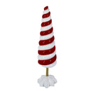 Mini Albero di Natale in Resina bianco rosso cm Ø11,5xh42,3-1