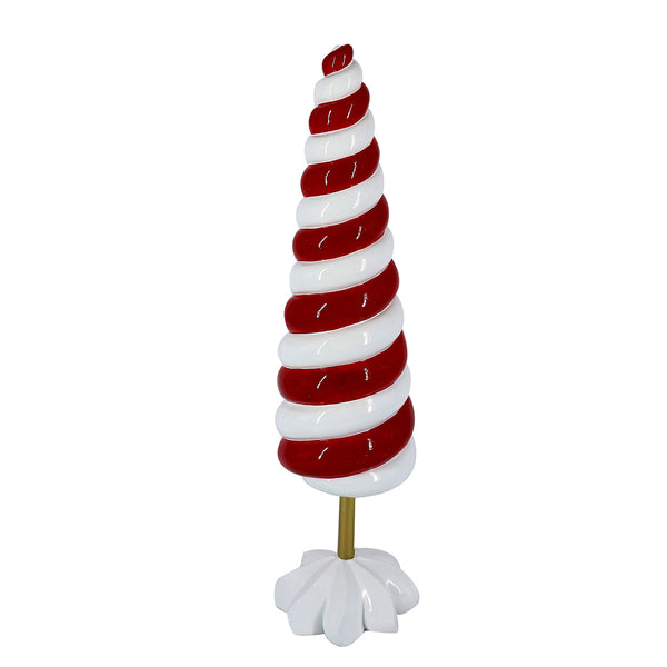 online Mini Sapin de Noël en résine blanc rouge cm Ø11,5xh42,3