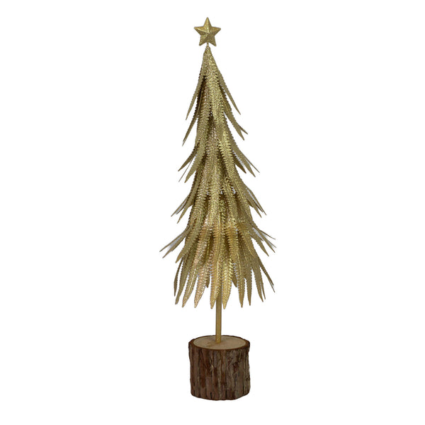 Mini Sapin de Noël en Métal Doré cm Ø15xh56 acquista