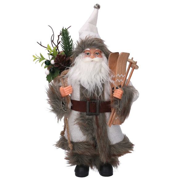 Babbo natale in tessuto bianco cm xh45 sconto