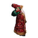 Babbo natale in tessuto paillettes rosso cm xh45-4