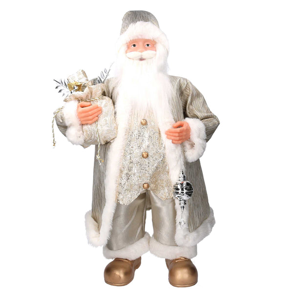 online Babbo natale in tessuto oro cm xh80