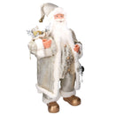 Babbo natale in tessuto oro cm xh80-3