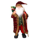 Babbo natale in tessuto paillettes rosso cm xh80-1