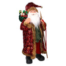 Babbo natale in tessuto paillettes rosso cm xh80-3