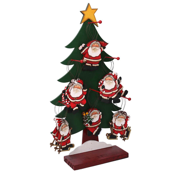 Albero espositore legno c/48 decorazioni base rettangolare cm 30x12xh53 online