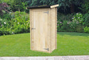 Casetta Box da Giardino per Attrezzi 94x64 cm con Porta Singola Cieca in Legno Naturale-2