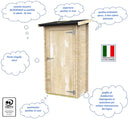 Casetta Box da Giardino per Attrezzi 94x64 cm con Porta Singola Cieca in Legno Naturale-4