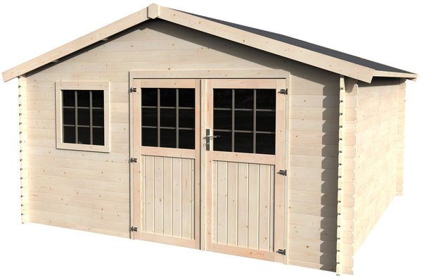 Abri de jardin pour outils 4,27x4,15m sans plancher en bois de sapin 28mm Floran N1 online