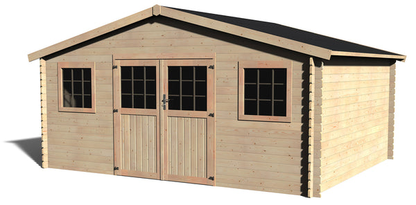 Abri de jardin pour outils 4,78x3,98m sans plancher en bois de sapin 28mm Floridan N1 prezzo