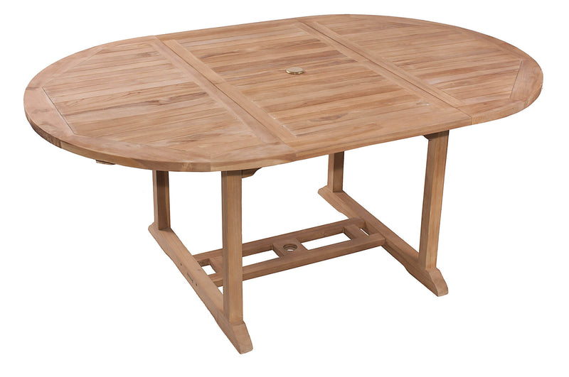 Tavolo Allungabile da Giardino 120/180xH75 cm in Teak Legno naturale Seconda Scelta-8