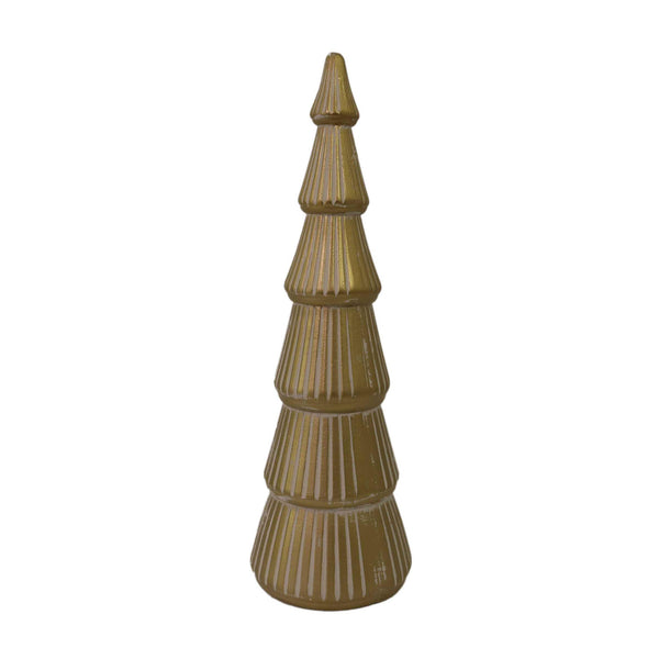 Mini sapin de Noël en bois doré cm Ø15xh48 acquista