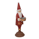 Babbo natale in resina portacandele rosso cm 11x15xh37,5-1