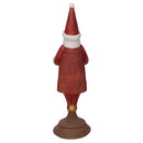 Babbo natale in resina portacandele rosso cm 11x15xh37,5-4