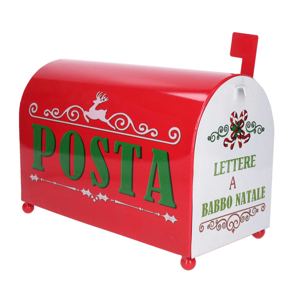 prezzo Boîte aux lettres Noël Père Noël 34x16,5xh22 cm en métal rouge