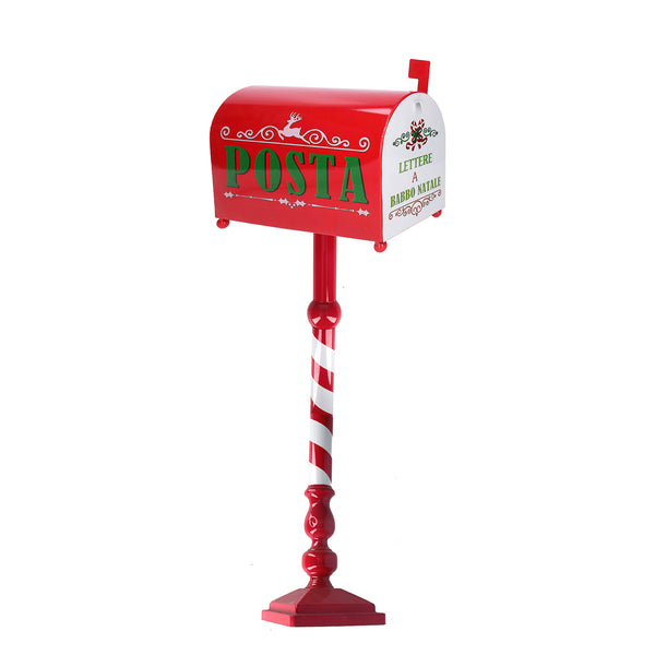 online Boîte aux lettres Noël Père Noël 33x20xh100 cm en métal rouge