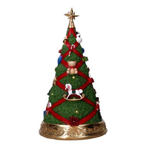 Albero resina con led rosso e verde cm Ø26,8xh46,3-3