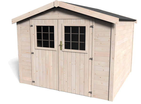 online Abri de jardin pour outils 2,84x2,97m sans plancher en bois de sapin 28mm Turenne