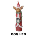 Pupazzo Renna in Resina con Led rosso cm 22,5x16xh65,5-1