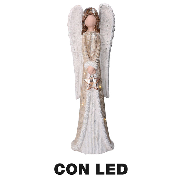 Ange en résine avec Led or cm 22x15xh66 prezzo