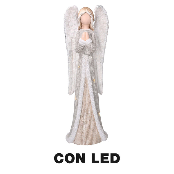 acquista Ange en résine avec Led or cm 22x16xh66