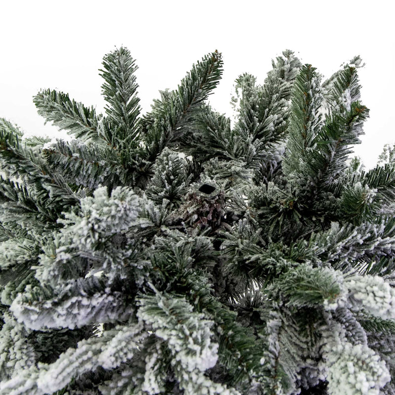 Albero di Natale Artificiale Innevato Grinch Slim Verde Varie Misure-4