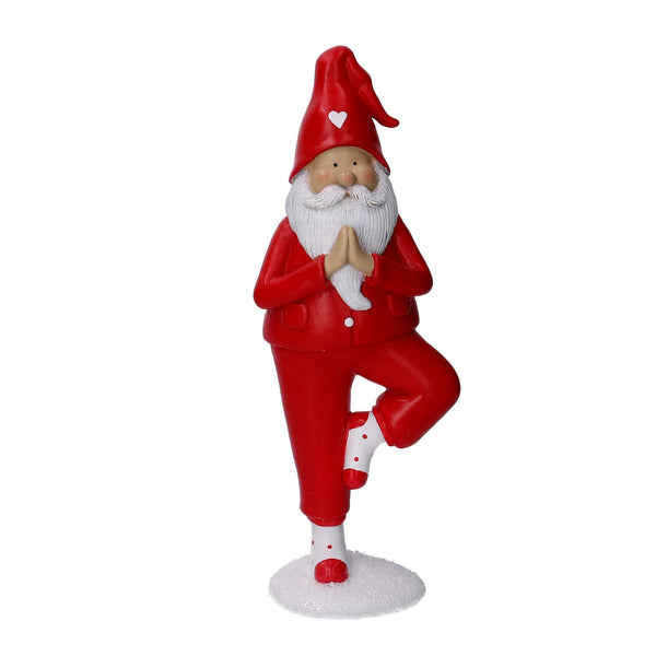 Babbo natale in yoga resina rosso cm 11x8xh31 online