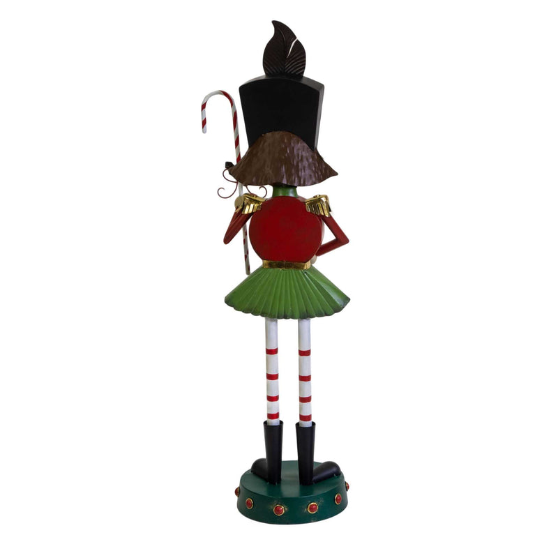 Statua metallo bambina rosso cm 31,7x26,7xh104,7-4