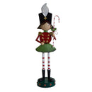 Statua metallo bambina rosso cm 31,7x26,7xh104,7-1