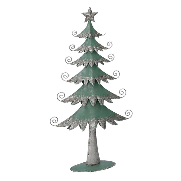 acquista Albero metallo argento e verde salvia cm 21x6,5xh40,5