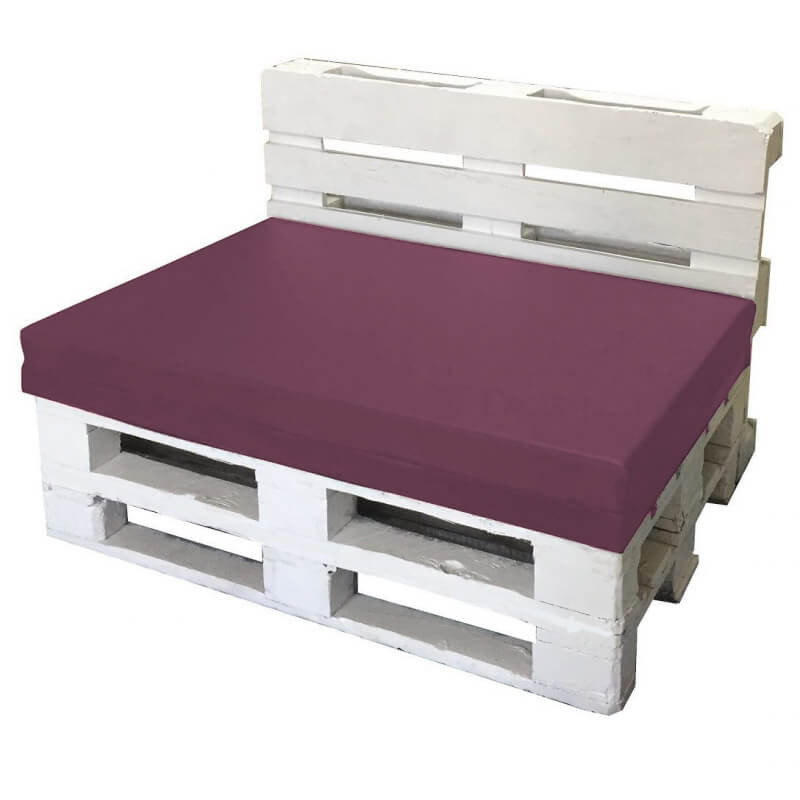 Cuscini per Pallet 120x80cm Seduta e Schienale in Poliestere Avalli Viola-2