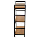 Libreria 3 ripiani 60x28xh83,5 cm in Metallo e Legno Achille Naturale-3