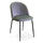 Chaise Sammi 50x57xh47/77,5 cm en tissu velours gris/noir