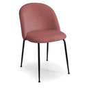 Sedia Sammi 50x57xh47/77,5 cm in Tessuto Velluto Rosa Antico/Nero-1