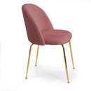 Sedia Sammi 50x57xh47/77,5 cm in Tessuto Velluto Rosa Antico/Oro-3