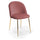 Chaise Sammi 50x57xh47/77,5 cm en tissu velours vieux rose/doré