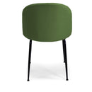 Sedia Sammi 50x57xh47/77,5 cm in Tessuto Velluto Verde/Nero-5