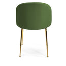 Sedia Sammi 50x57xh47/77,5 cm in Tessuto Velluto Verde/Oro-5