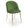 Chaise Sammi 50x57xh47/77,5 cm en tissu velours vert/or