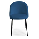 Sedia Sammi 50x57xh47/77,5 cm in Tessuto Velluto Blu/Nero-2