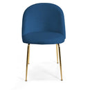 Sedia Sammi 50x57xh47/77,5 cm in Tessuto Velluto Blu/Oro-2