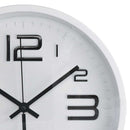 Orologio da Parete Ø30 cm in Plastica Bianco-4