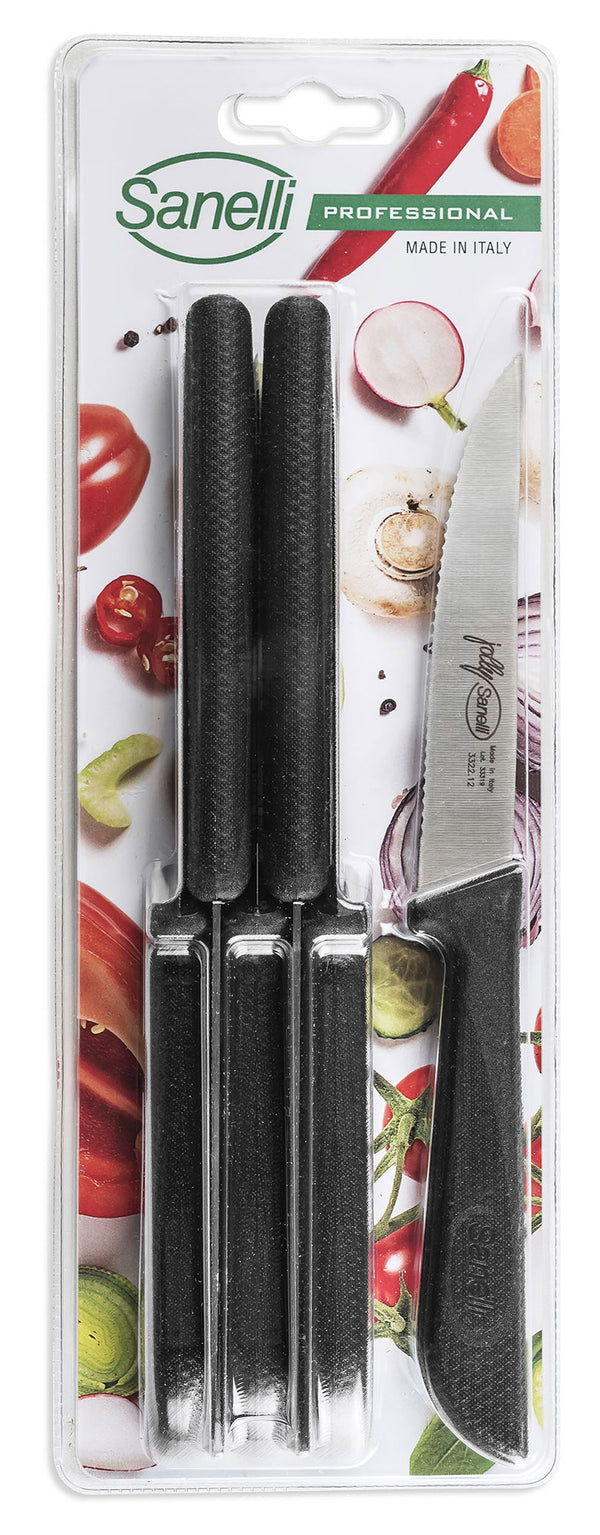 online Set de 6 Couteaux à Steak Lame 12 cm Sanelli Jolly Noir