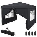 Gazebo Pieghevole 3x3m in Metallo Grigio-1